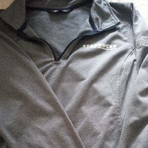 Starbucks Gray North face Half Zip Woman's Large. ready For U Next Outing